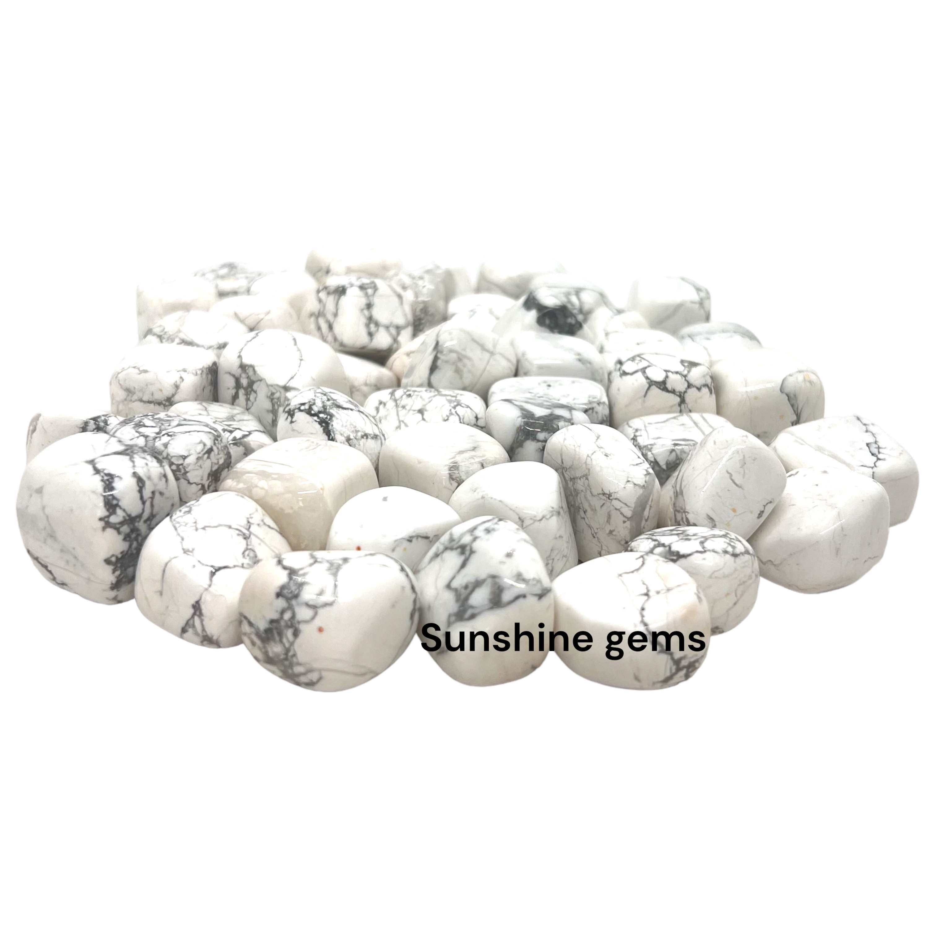 Natural 1.5-2cm Howlite Healing Stone Crystals  Wholesale Bulk Tumbled Stone for Decoration