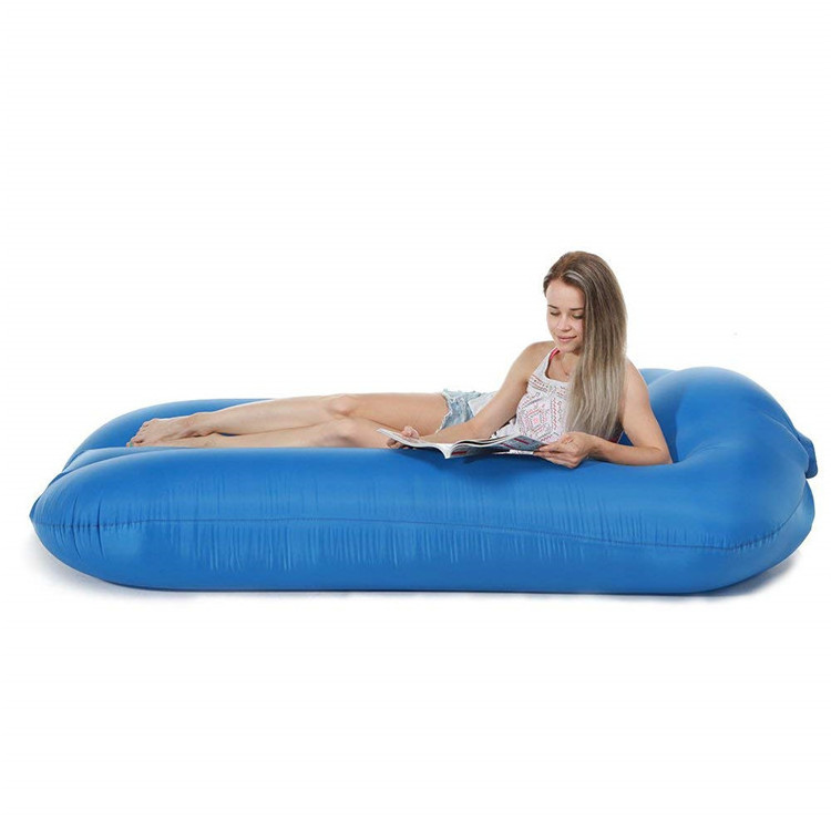 Hot Sales Fast Inflatable Air Bed Portable Camping Lazy Bag Air Sofa Bag Inflatable Banana Couch Inflatable Sofa Lounger Laybag