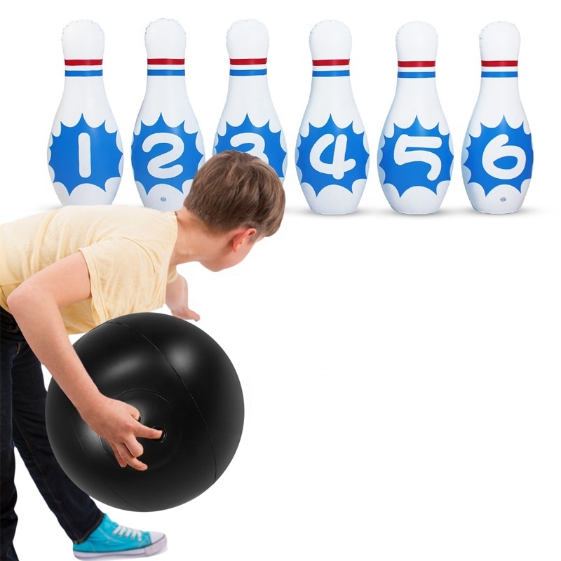 Christmas Birthday Party Games Gifts Inflatable Bowling Set for Kids Adults Kids Education Motor Skills Toys