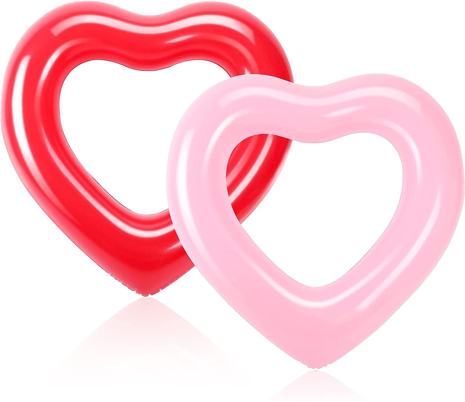 Adults Heart Shaped Inflatable Float Swimming Aids Pool Swim Ring Floating Boat Summer Beach Lounger Toys