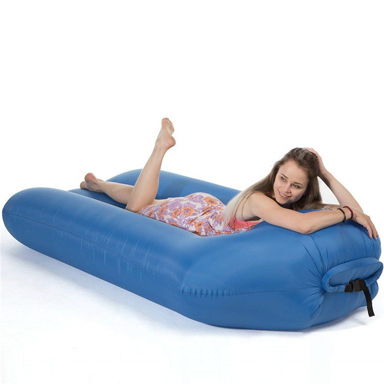 Hot Sales Fast Inflatable Air Bed Portable Camping Lazy Bag Air Sofa Bag Inflatable Banana Couch Inflatable Sofa Lounger Laybag