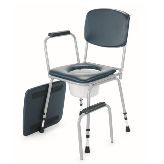 Homecare Aluminum Toilet Chair With Adjustable And Extra Wide For Elderly Commode BA324