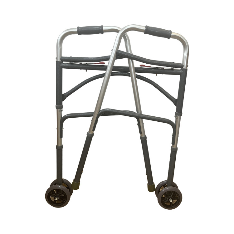 WA225 Drive Walking Frame Aluminum Adults Two Button Folding Walker for Old People Elderly Care Products