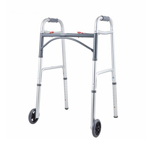 WA225 Drive Walking Frame Aluminum Adults Two Button Folding Walker for Old People Elderly Care Products