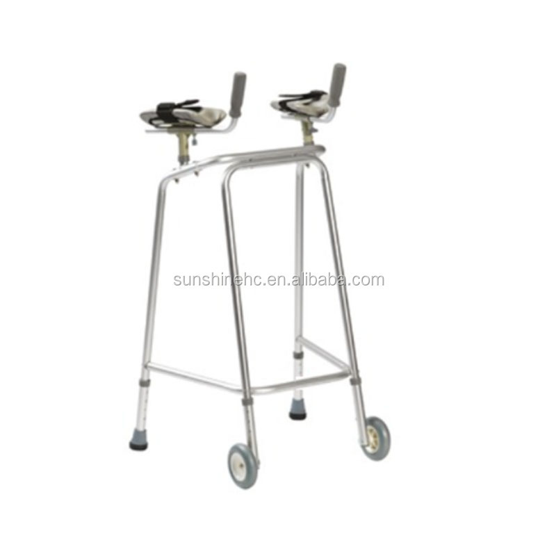 Disabled Aluminum 4-leg Walker With Forearm Platform Armrest Forearm Walker WA219