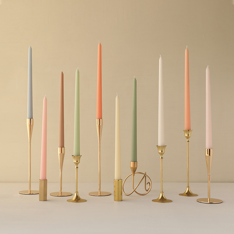 Manufacturer European Long Time 12 inches Luxury Candles Wedding Holder Decorated Unscented Taper Candles