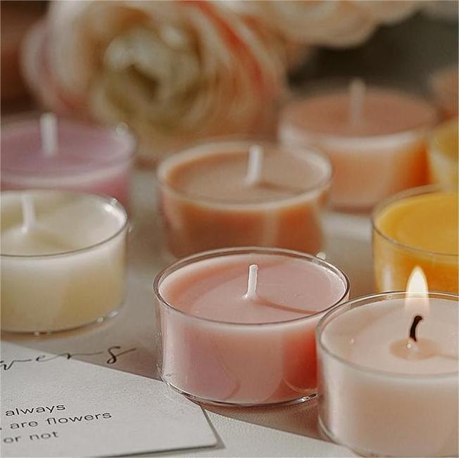 Fragrance Gift Atmosphere Candle Tea Light Set Round Scented Colored Tea Light Candle