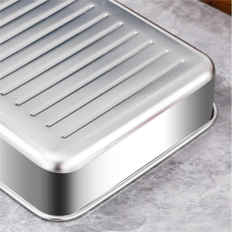 Hot Selling Deepened 304 Stainless Steel Bacon Refrigerator Storage Box Food Storage & Container