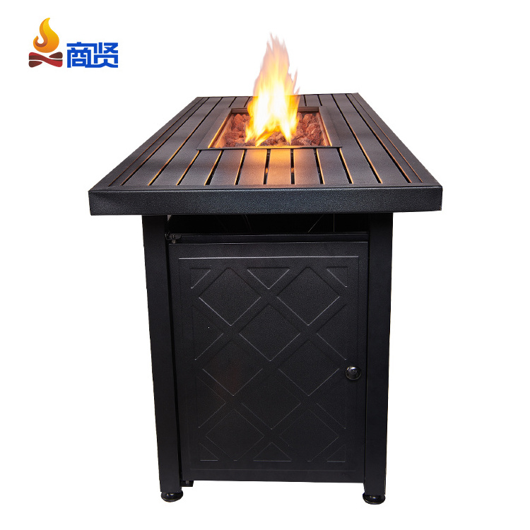 Super Large Rectangle fire pit for camping fire pit dining table gas