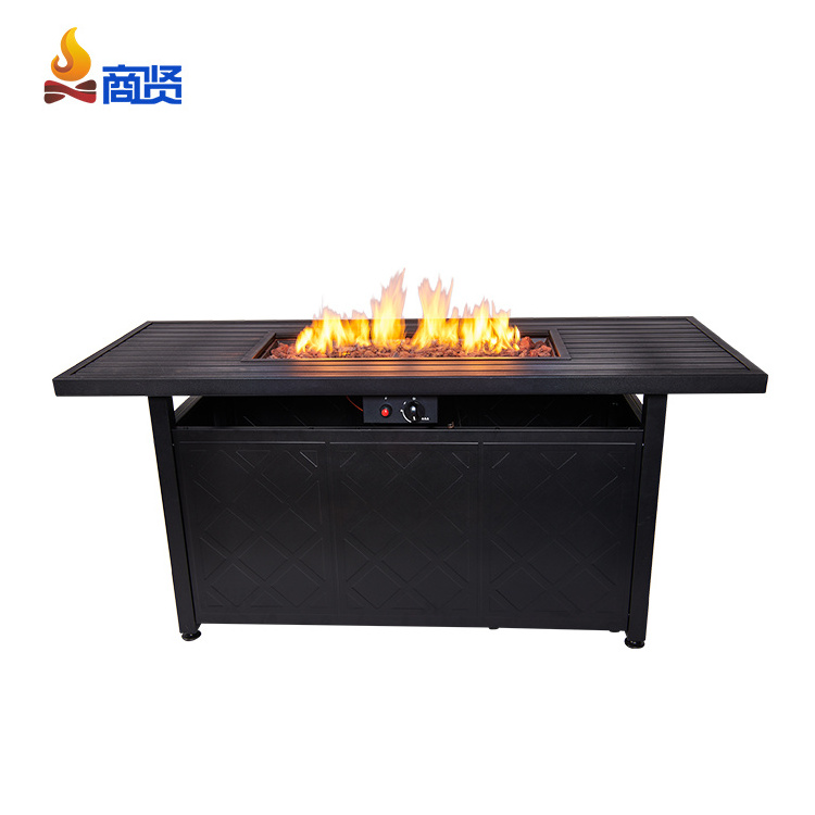 Super Large Rectangle fire pit for camping fire pit dining table gas