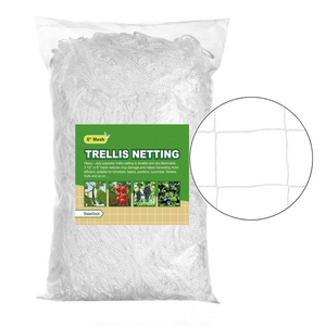 5x15ft Nylon Trellis Netting Hydroponic Heavy Duty White Gardening Support Trellis