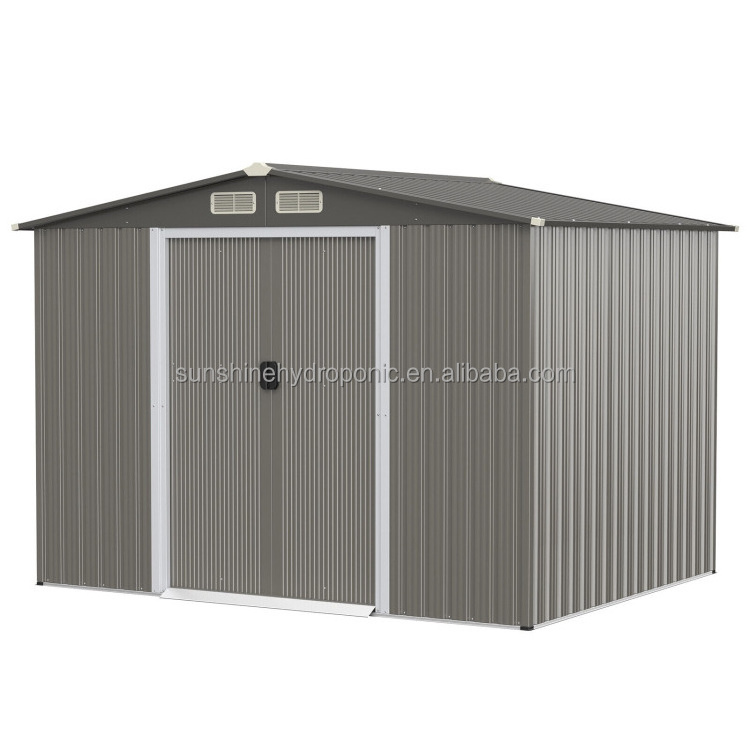 Easily Assembled Customized Size Outdoor Garden Roofed Durable Metal Storage Shed Tool Storage Shed