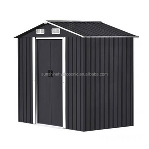 Outdoor Storage Shed Metal Garden Shed Tool House Balcony Tool Storage Room with Ventilation