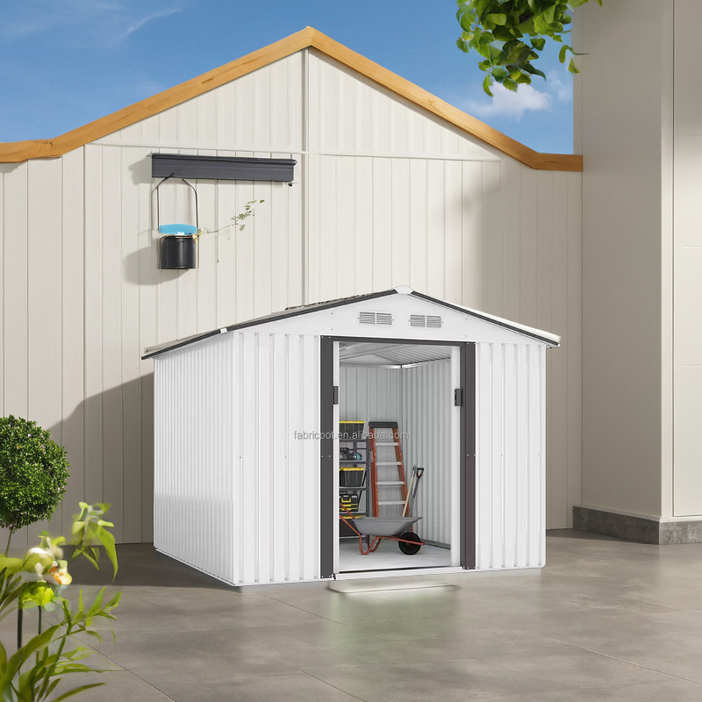 Outdoor Storage Shed Metal Garden Shed Tool House Balcony Tool Storage Room with Ventilation