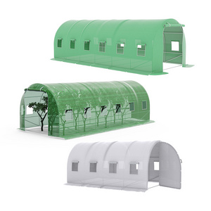 Portable Small Mini Garden Tunnel Green House Plastic Film Home PC Vintage Polytunnel Greenhouse Kits Backyard Greenhouse