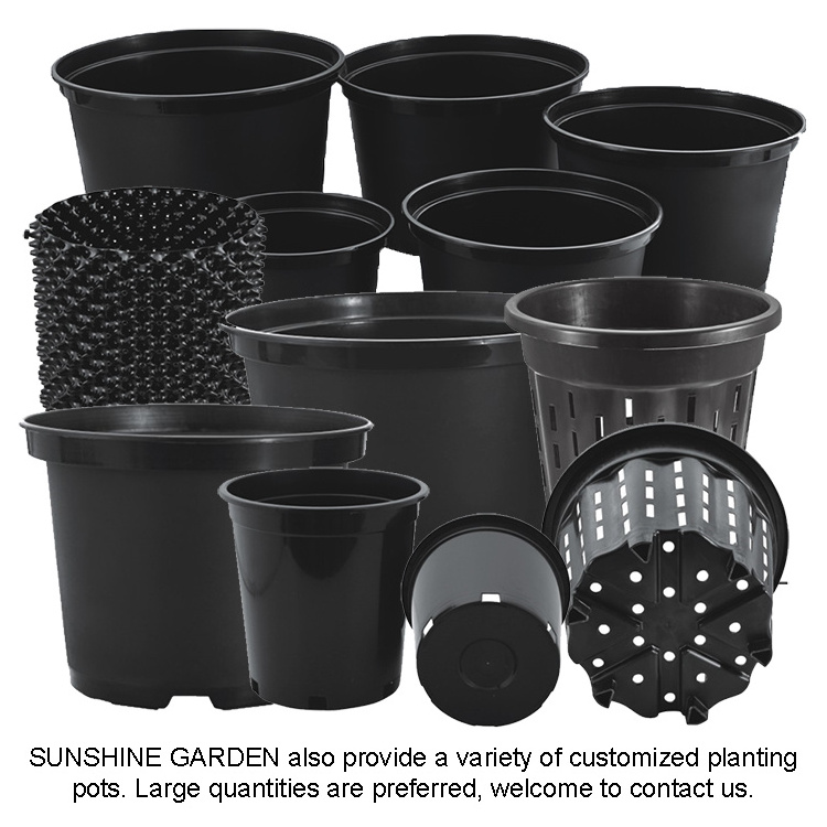 2 ,3,5, 10 Gallon Pot  1 2 3 5 6 7 10 15 20 25 Gallon Round Nursery Black Plastic Garden Pots