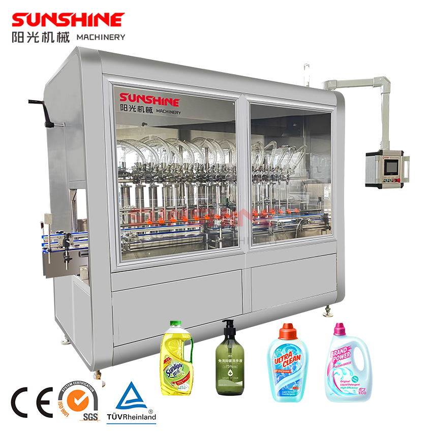 Automatic 4-20 nozzles liquid soap hand wash liquid shampoo spray bottle liquid filler filling machines