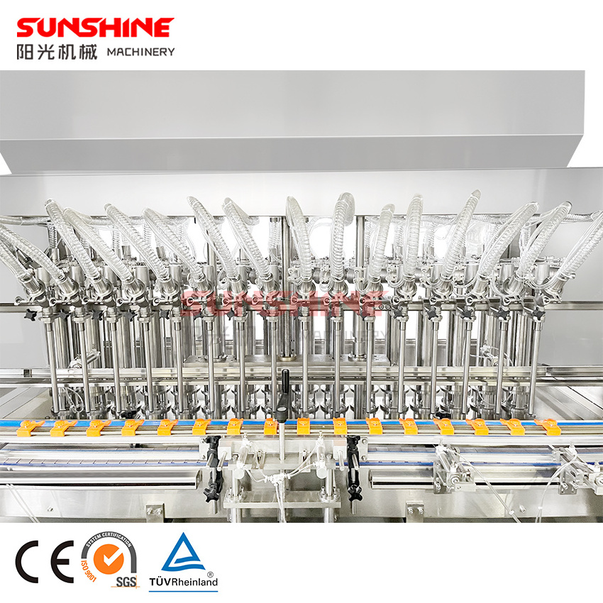 Automatic 4-20 nozzles liquid soap hand wash liquid shampoo spray bottle liquid filler filling machines