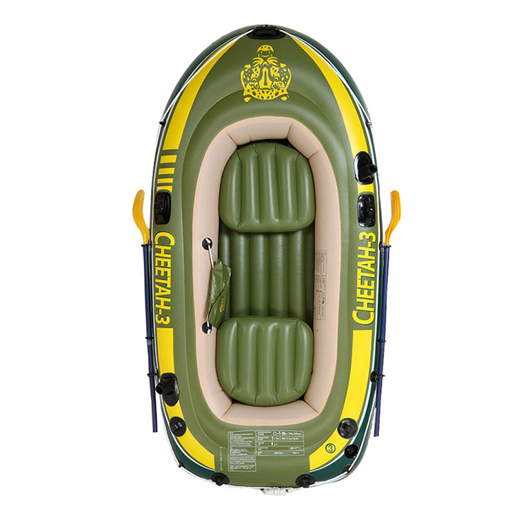 Wholesale 3 person adults kids Inflatable Boat Set with French Oars and High Output Air Pump Popular PVC Inflatable Fishing Boat