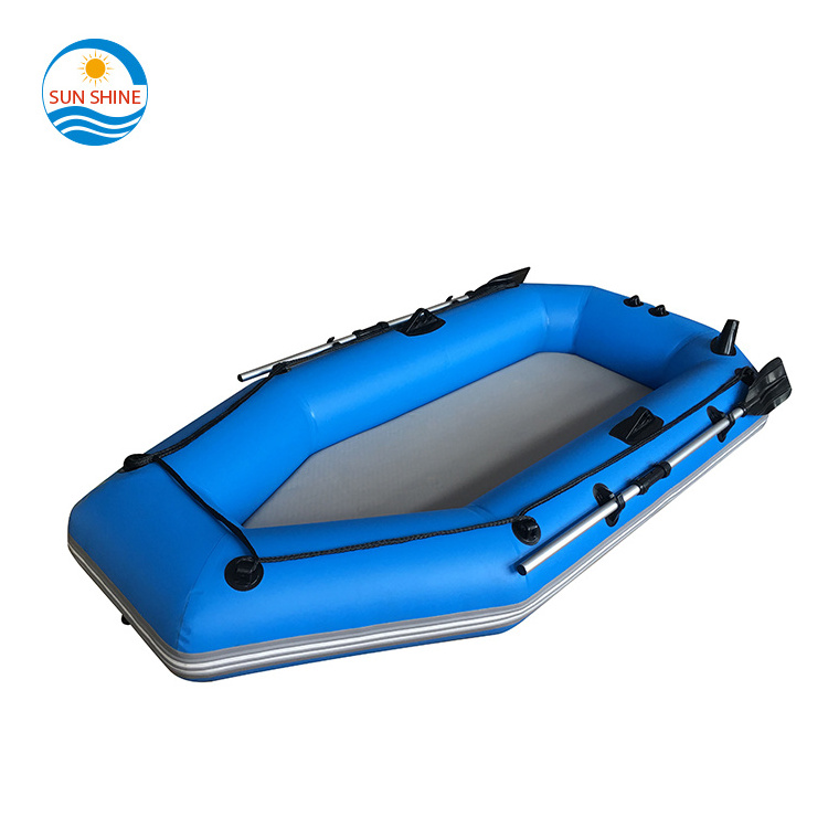 Factory wholesale portable hypalon catamaran air fishing raft inflatable fishing  boat