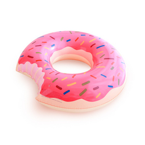 Custom Inflatable PVC Adult and Kids Donut Pool Floats Floating Round Swimming Ring for Summer Pool Donut Tube Toys