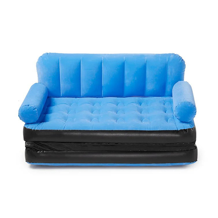 Custom Multifunctional Couch Inflatable Air Sofa Bed Heavy-duty Plastic Inflatable Sofa Cum Bed Double Size Inflatable Sofa Bed