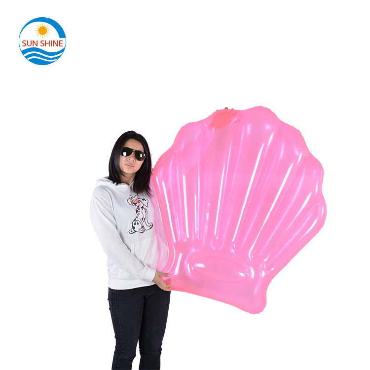 Sunshine Swimming Giant Inflatable Mermaid Clam Shell Seashell Water Pool Float Mat Pvc Toy Manufacturer