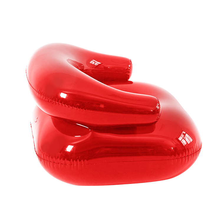 High quality red pvc big inflatable sofa chair,living room air sofa chair for adult pvc flocking inflatable sofa chair air lazy