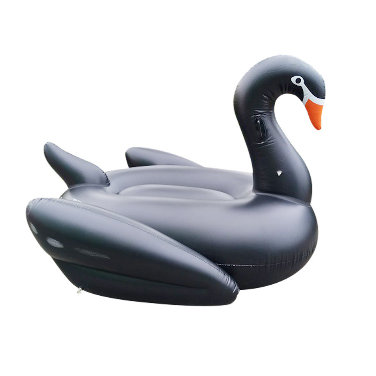 Custom Pool Float Black Swan Inflatable Pool Party Toy Swimming Lounge Float Raft inflatable pool toys product Swan