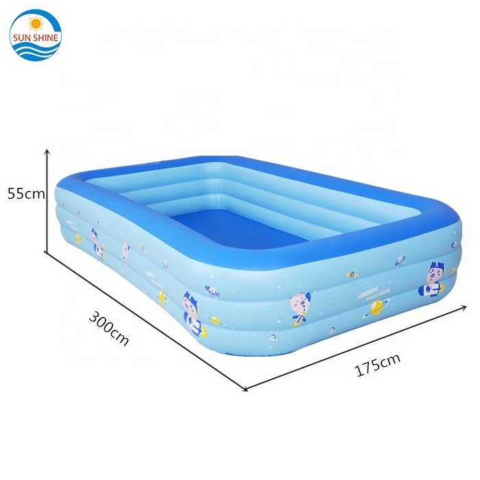 customized suitable for kid children adult indoor outdoor large big plastic pvc playground swimming inflatable pool 4m