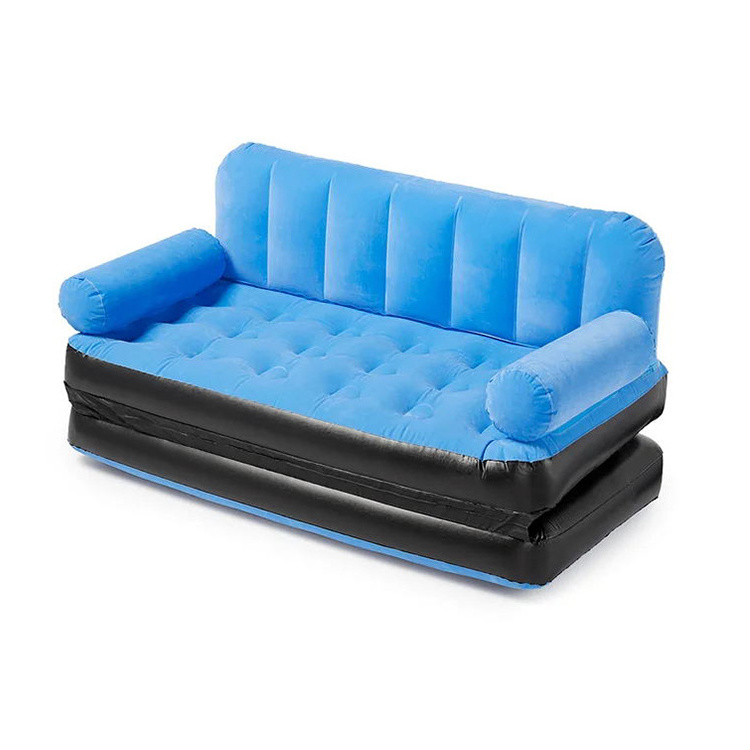 Custom Multifunctional Couch Inflatable Air Sofa Bed Heavy-duty Plastic Inflatable Sofa Cum Bed Double Size Inflatable Sofa Bed