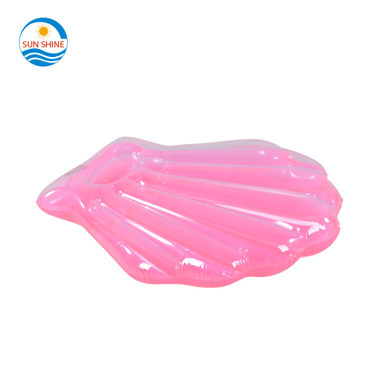 Sunshine Swimming Giant Inflatable Mermaid Clam Shell Seashell Water Pool Float Mat Pvc Toy Manufacturer