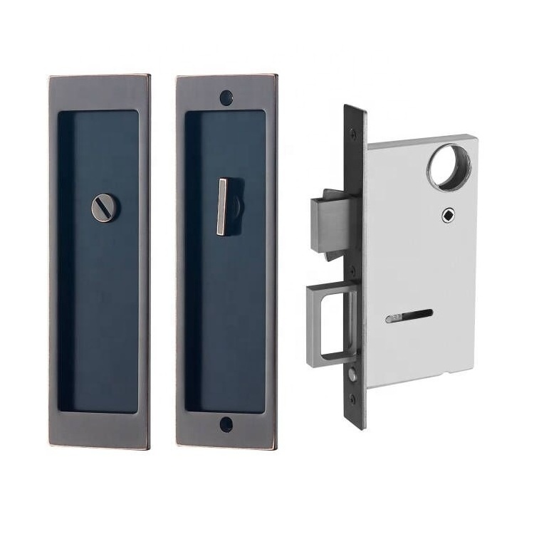 Modern Rectangular Pocket Sliding Door Mortise Lock