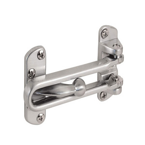 Door Lock Latch for Home Security Swing Bar Door Guard for Front and Inside Door Satin Nickel