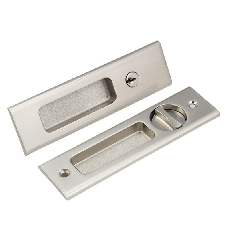 Sliding Barn Door Locks Invisible Door Handle Locks with Keys for Wood Pocket Door Hardware