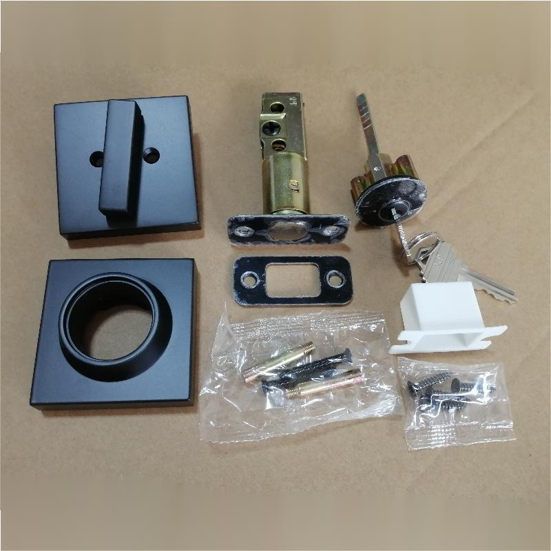 Safes Door Lock Contemporary Keyed Entry Door Knob Zinc Alloy Single Cylinder Square Deadbolt Lock