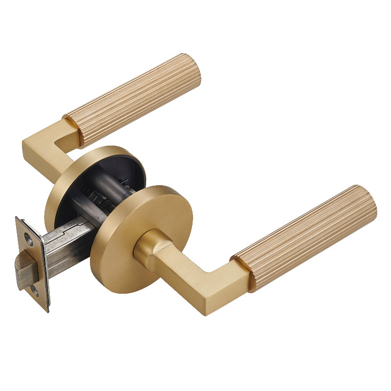 Luxury Contemporary design lever lock for interior doors,  high quality zinc alloy door handle lock with 60 fixed latch