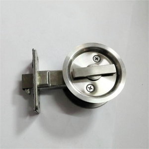 Stainless Steel Invisible Recessed Round Door Handle For Sliding Pocket Door, Bathroom Privacy Pocket Latch