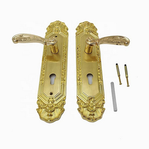 European Style Front Door Handle Entrance Door Lock Mortise Door Handle with Lock