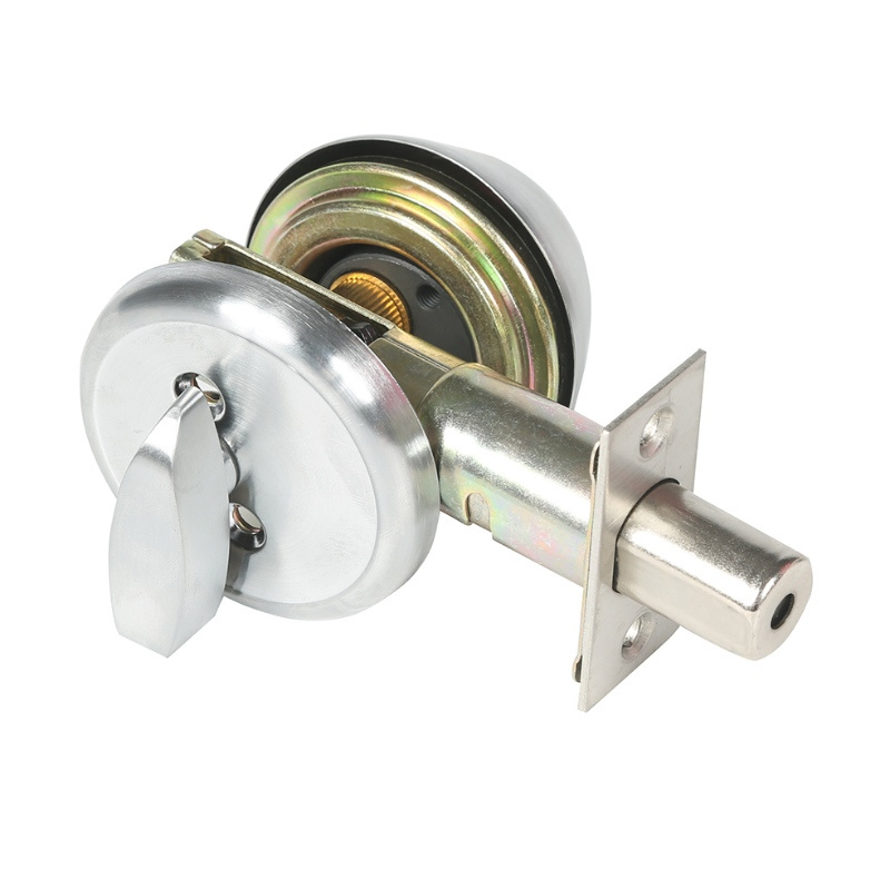 Zinc Alloy Grade 3 Single Cylinder Deadbolt Lock Contemporary Round Locking Deadbolt Lock Set