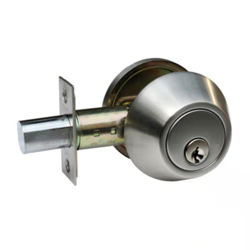 Zinc Alloy Grade 3 Single Cylinder Deadbolt Lock Contemporary Round Locking Deadbolt Lock Set