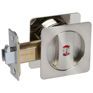 Privacy Pocket Sliding Door Lock with Color Coded Indicators