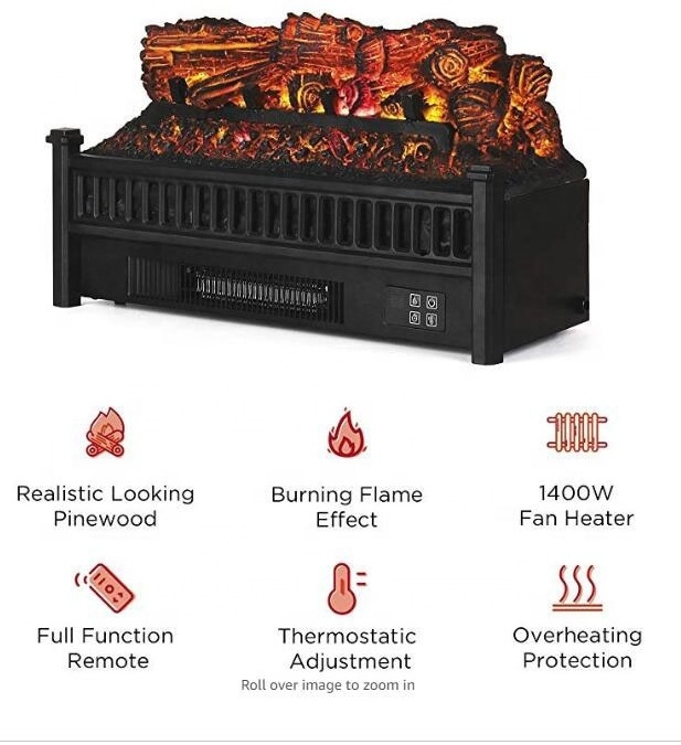 New Arrival heater Flame Desktop Electric Fireplace Logs with  Remote Fireplace Insert Heater Portable Freestanding Fireplace