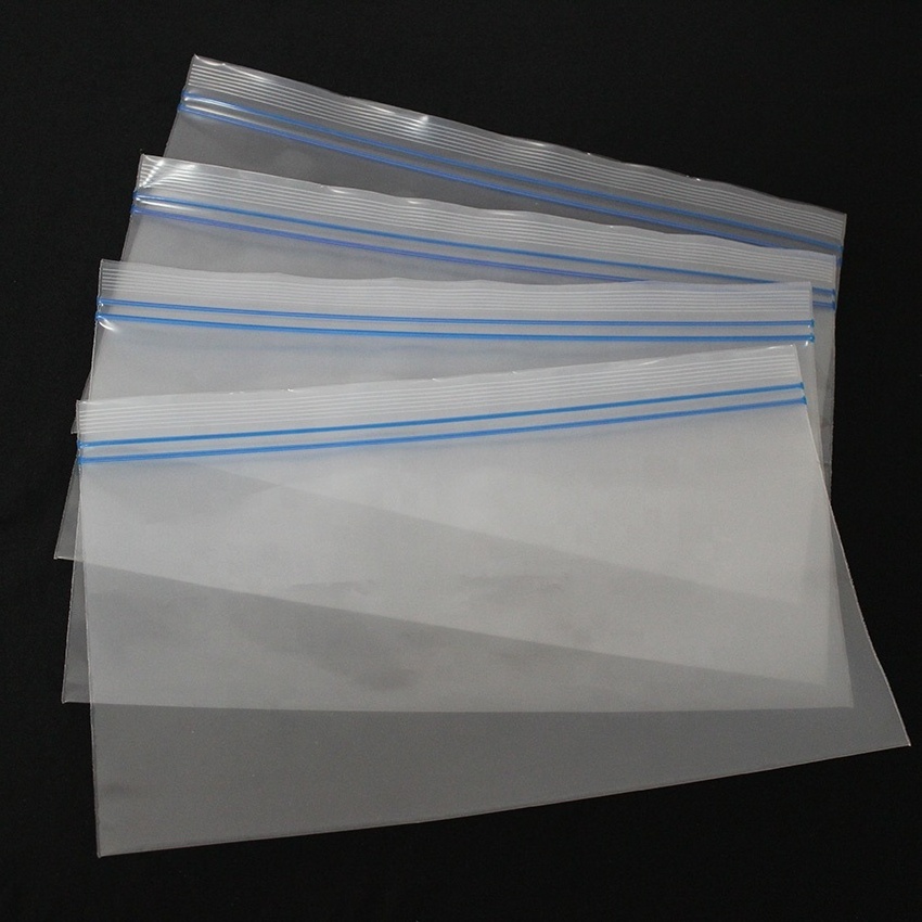 Plastic Polythene ziplock bag clear PE ziplock double reclosable zipper bag / Double Zip Lock PE Zip Lock Bag