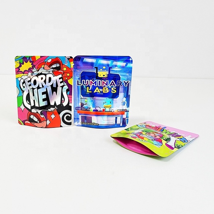 Custom Printed Thousands Creative Designs Resealable cr Child Proof 1g 35 7g 14g 28g 1oz mylar bag