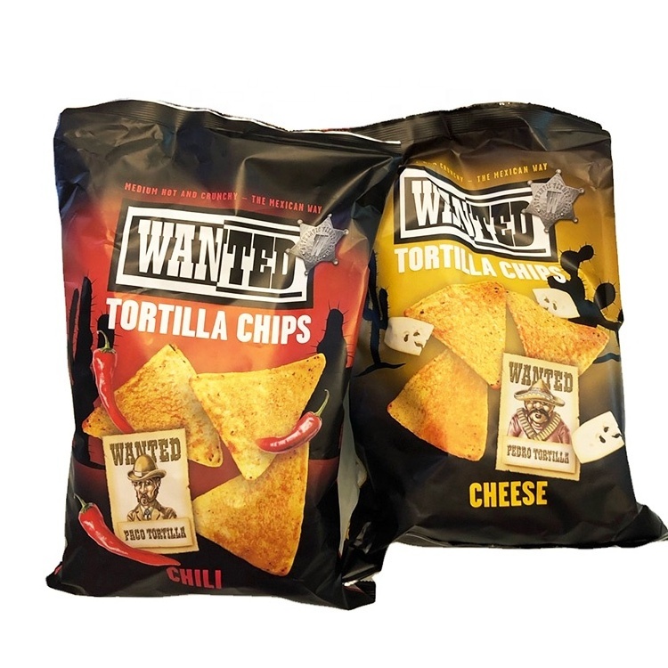 Tortilla Chips Packaging Customization Heat Sealable Aluminum Foil Plastic Pouch Bag For Whole Grain Tortilla Chips Crisps