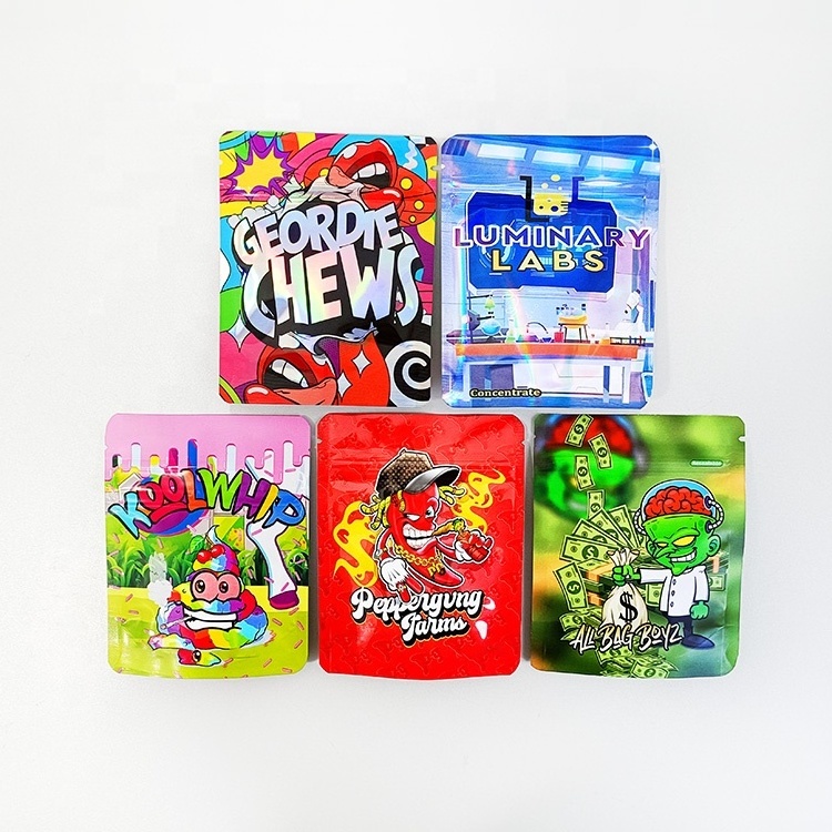 Custom Printed Thousands Creative Designs Resealable cr Child Proof 1g 35 7g 14g 28g 1oz mylar bag