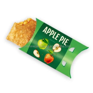 Custom Logo Hot Fast Food Packaging Takeaway Mcdonalds Apple Pie Burrito Pillow Wrap Box