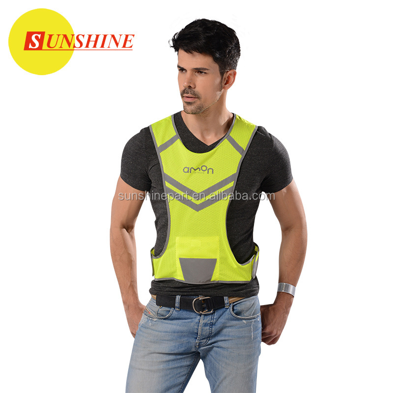 Custom Night Pockets Multifunctional Wholesale Construction Clothing Workwear High Visibility Reflective Security Safety Vest