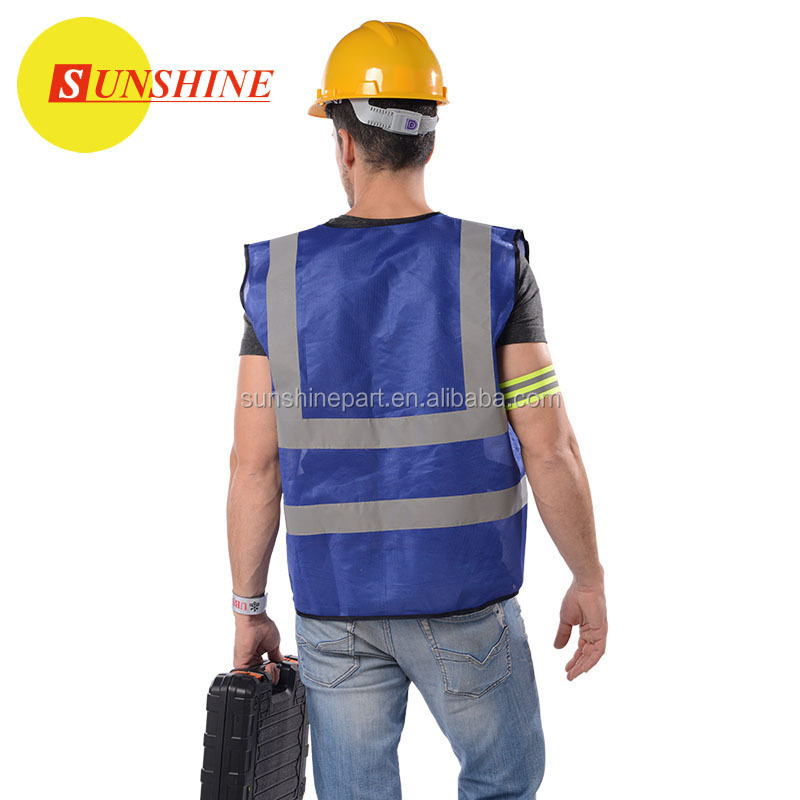 HIGH VISIBILITY blue SECURITY WORK reflective vest safety vest